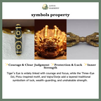 Tiger’s Eye + Golden Rutilated Quartz — Protection & Wealth Dzi Pixiu Vajra Bracelet