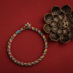 Tibet Handmade Five Color Thread Protection Braid String Bracelet