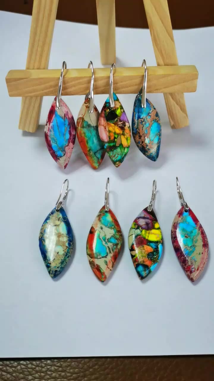Emperor Stone Healing Crystal Earrings