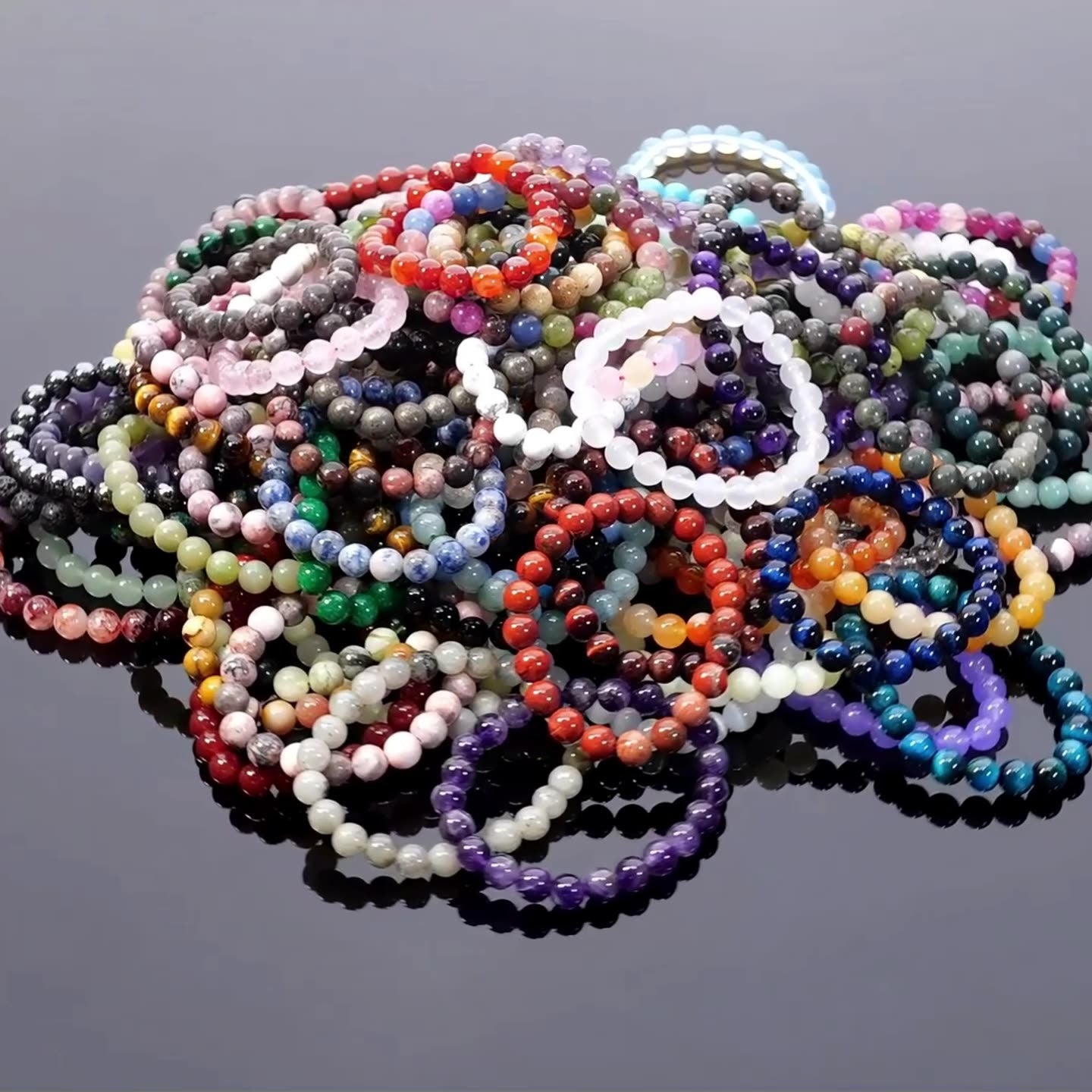 Natural Stone Quartz Healing Beads Bracelet