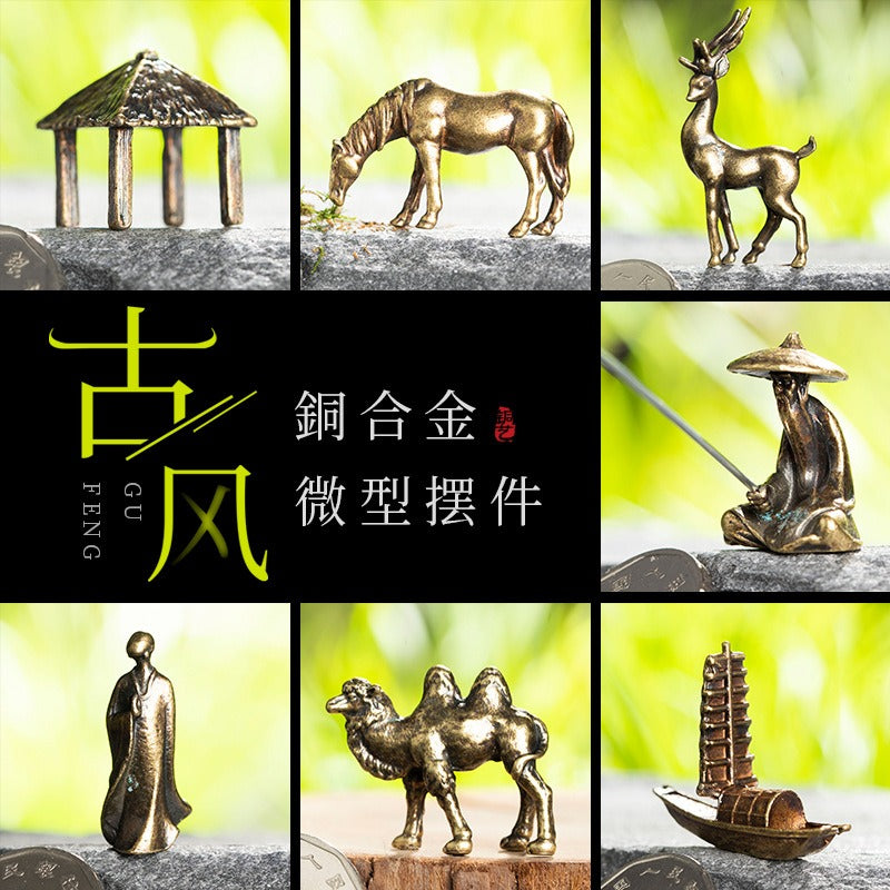 Mini Meditation Buddha Metal Monk Serenity Home Decoration