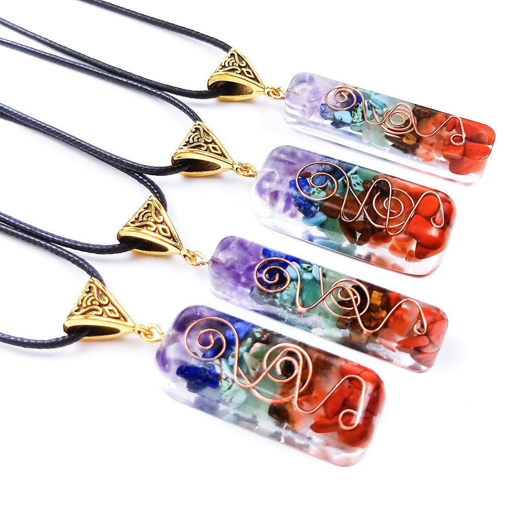 7 Chakra Orgone Necklace - Energy Healing & EMF Protection