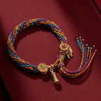 Tibetan Om Mani Padme Hum Dreamcatcher Luck Colorful Reincarnation Knot String Bracelet
