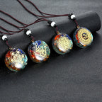 Chakra Orgonite Necklace - Balances Orgone Energy & EMF Protection