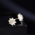 925 Sterling Silver Lotus Flower Balance Earrings