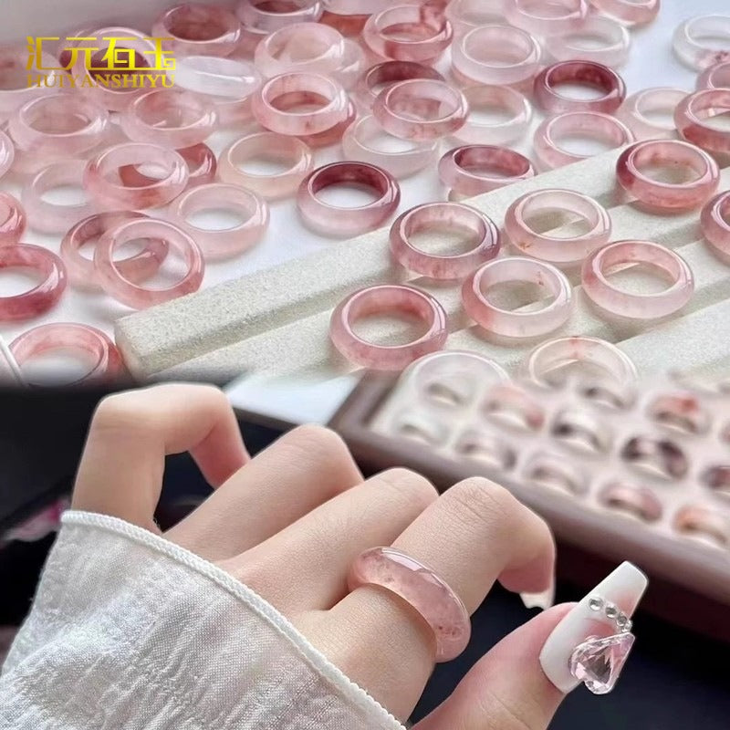 Moss Agate Healing Balance Ring