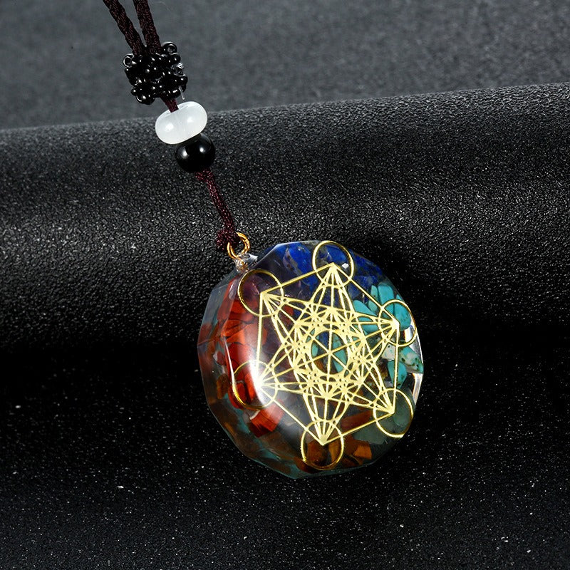 Chakra Orgonite Necklace - Balances Orgone Energy & EMF Protection