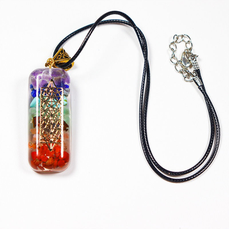 7 Chakra Orgone Necklace - Energy Healing & EMF Protection