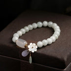 Natural White Jade Luck Bracelet