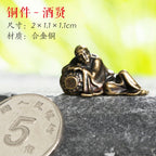 Mini Meditation Buddha Metal Monk Serenity Home Decoration