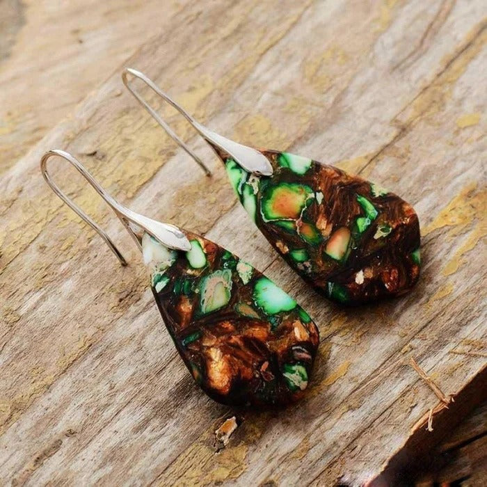 Emperor Stone Healing Crystal Earrings