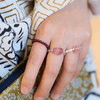 Natural Tridacna Stone Lovely Cat 14K Gold Plated Blessing Ring