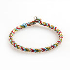 Tibet Handmade Five Color Thread Protection Braid String Bracelet