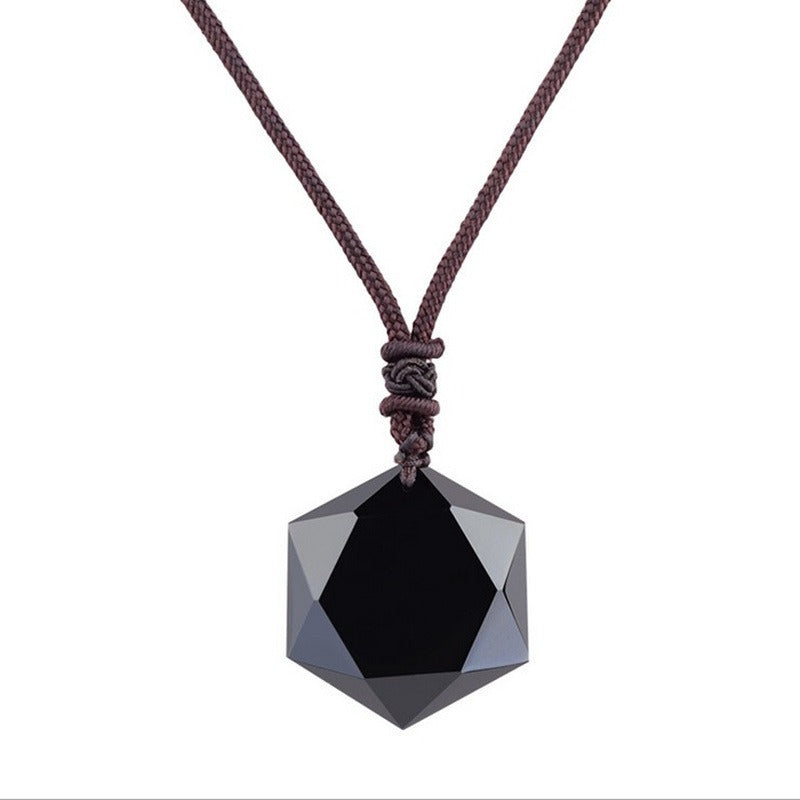 Black Obsidian Talisman - Necklace for Protection