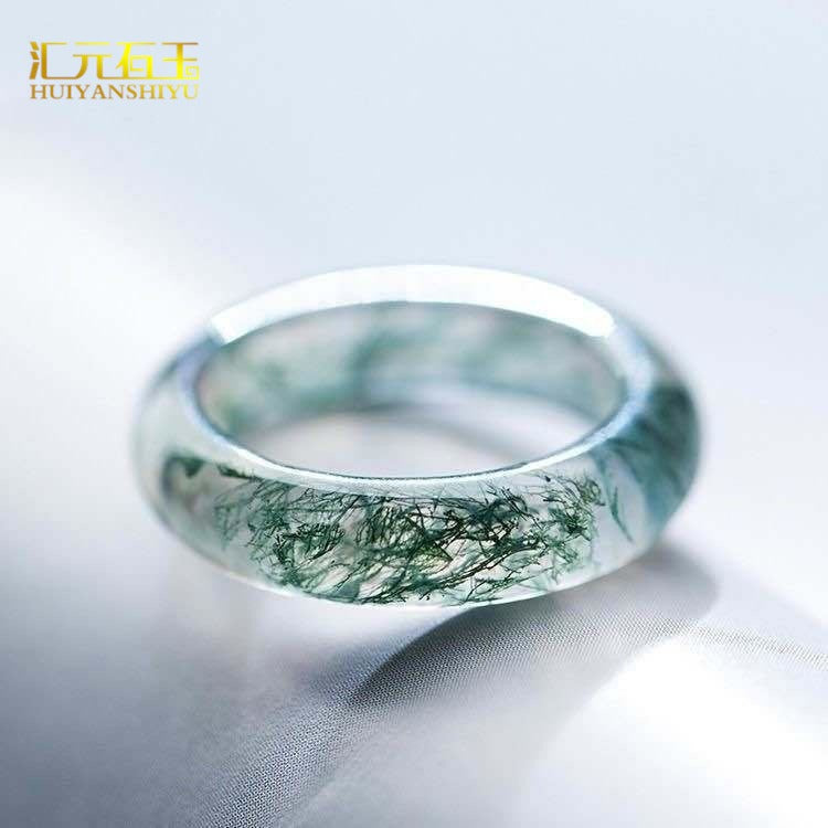 Moss Agate Healing Balance Ring