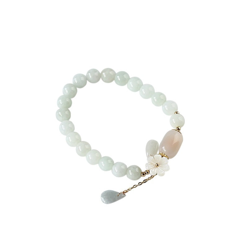 Natural White Jade Luck Bracelet