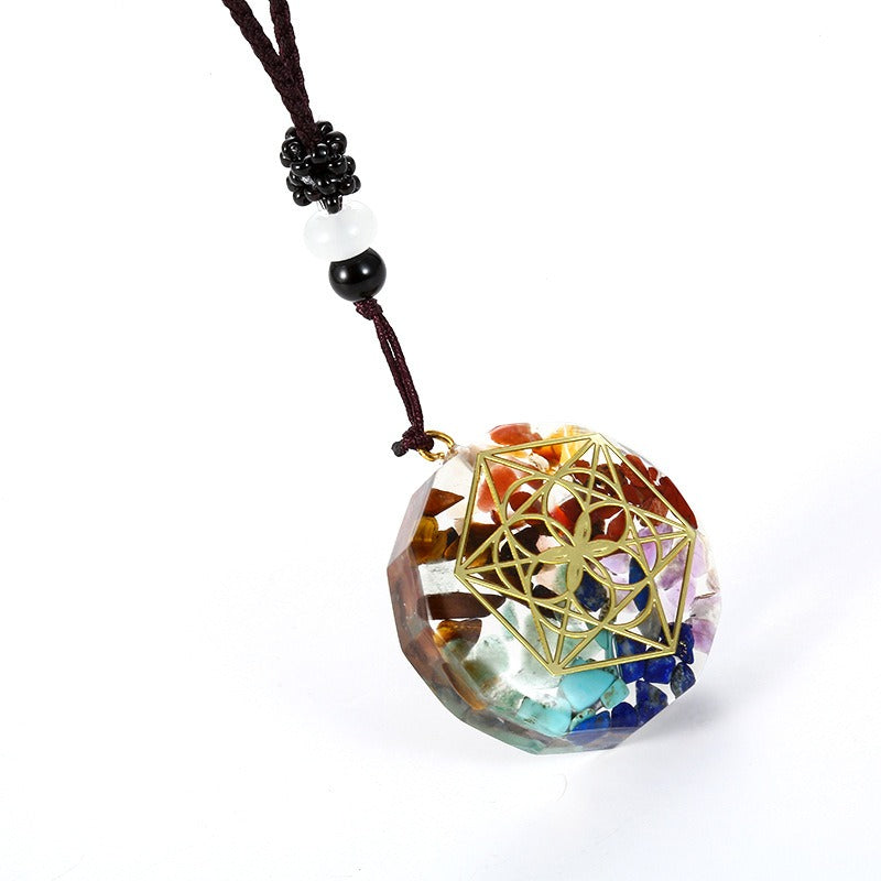 Chakra Orgonite Necklace - Balances Orgone Energy & EMF Protection