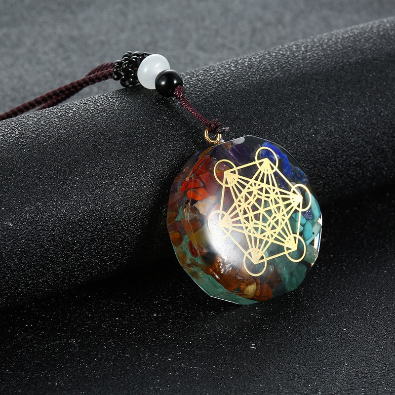Chakra Orgonite Necklace - Balances Orgone Energy & EMF Protection