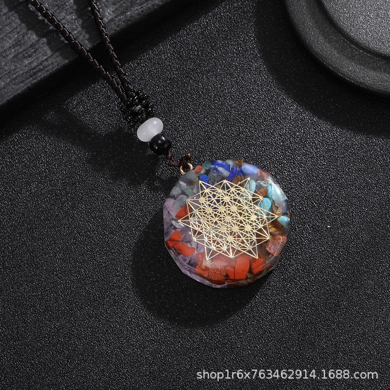 Chakra Orgonite Necklace - Balances Orgone Energy & EMF Protection