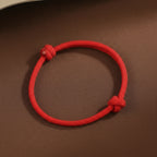 Red String Jade Luck Fortune Knot Braided Couple Bracelet