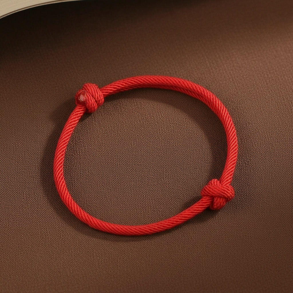 Red String Jade Luck Fortune Knot Braided Couple Bracelet
