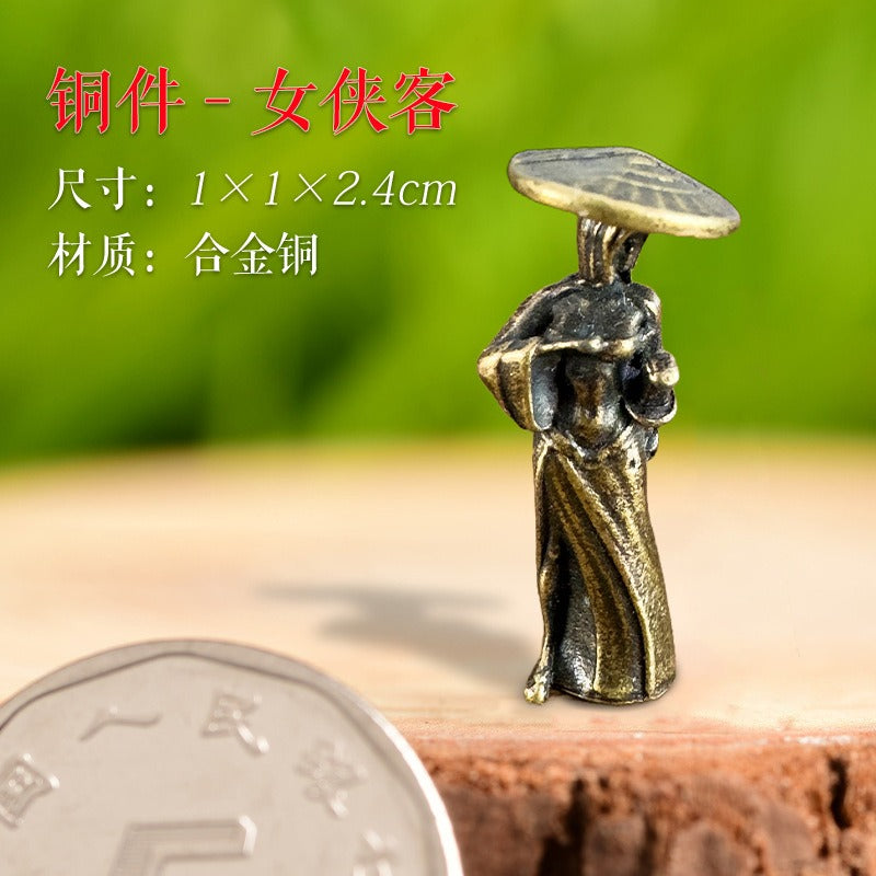 Mini Meditation Buddha Metal Monk Serenity Home Decoration
