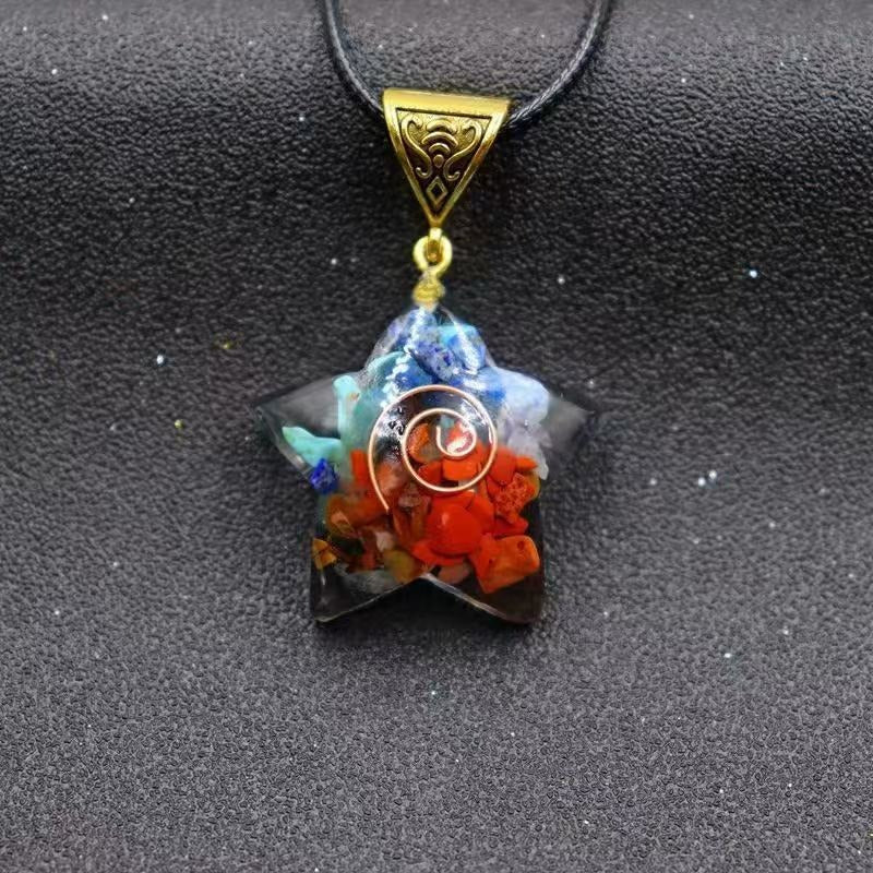 7 Chakra Orgone Necklace - Energy Healing & EMF Protection