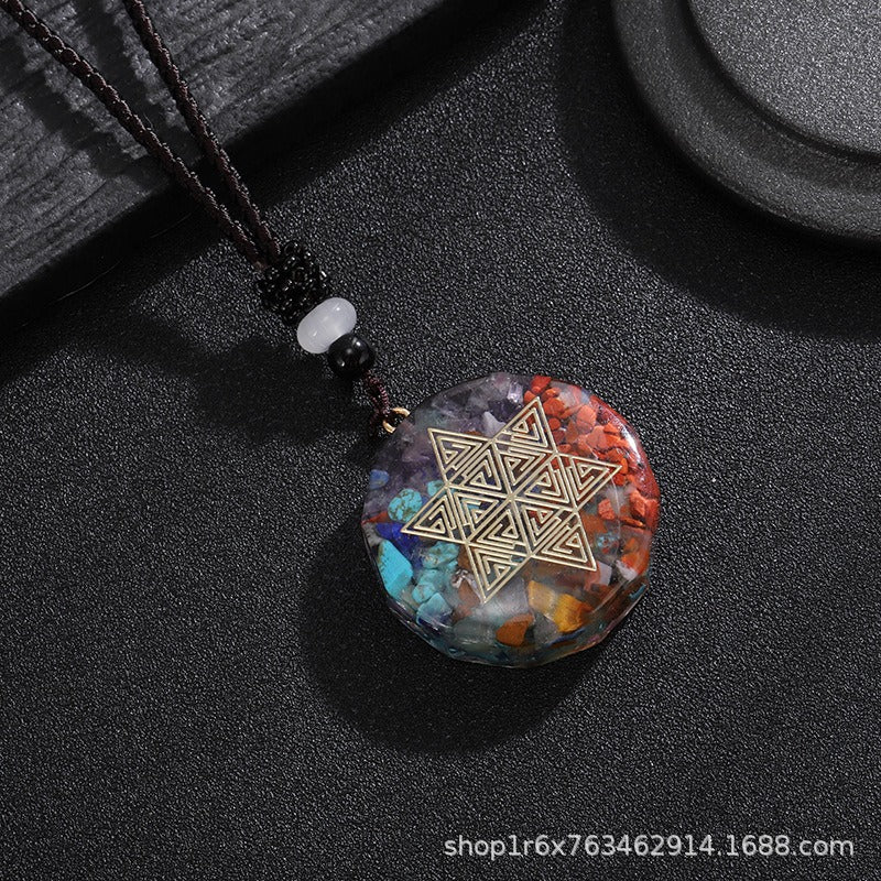 Chakra Orgonite Necklace - Balances Orgone Energy & EMF Protection
