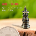 Mini Meditation Buddha Metal Monk Serenity Home Decoration