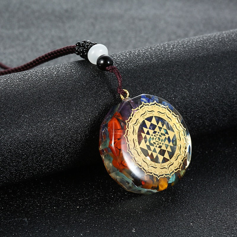 Chakra Orgonite Necklace - Balances Orgone Energy & EMF Protection