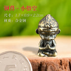 Mini Meditation Buddha Metal Monk Serenity Home Decoration