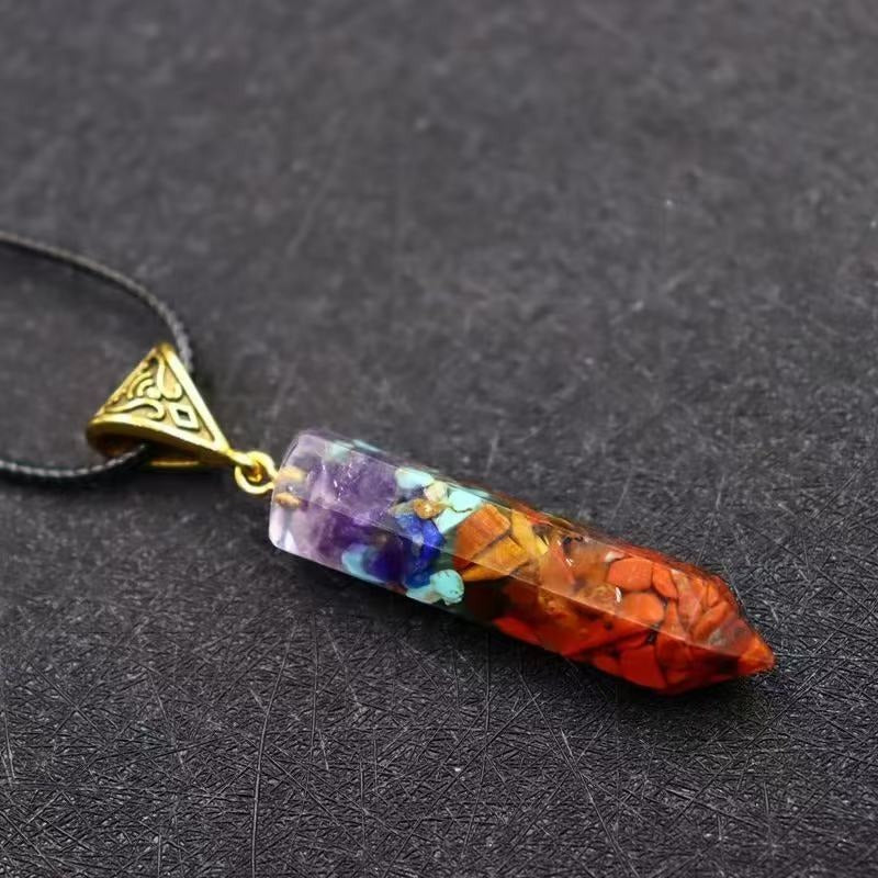 7 Chakra Orgone Necklace - Energy Healing & EMF Protection