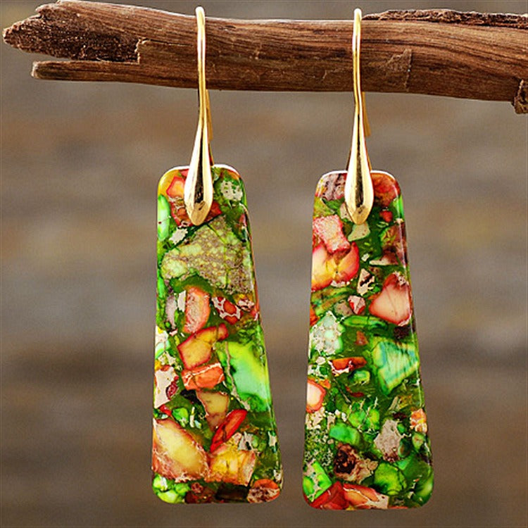 Emperor Stone Healing Crystal Earrings