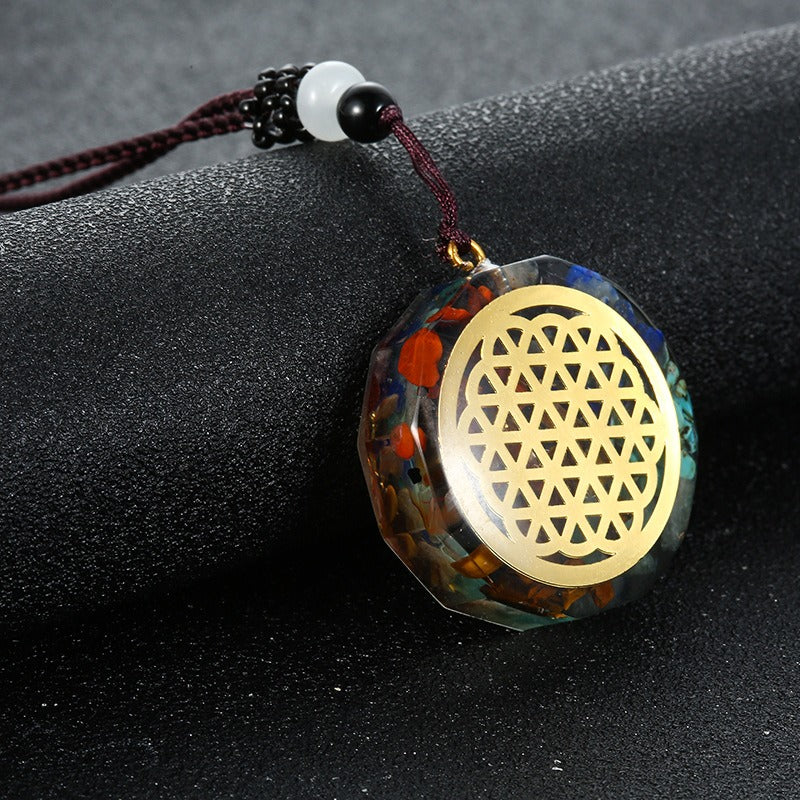 Chakra Orgonite Necklace - Balances Orgone Energy & EMF Protection