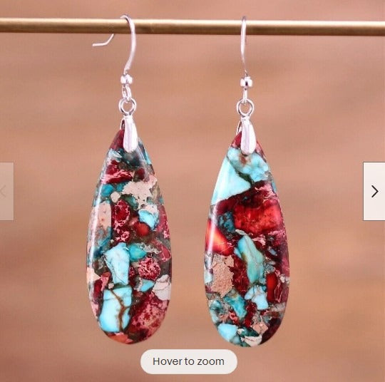 Emperor Stone Healing Crystal Earrings