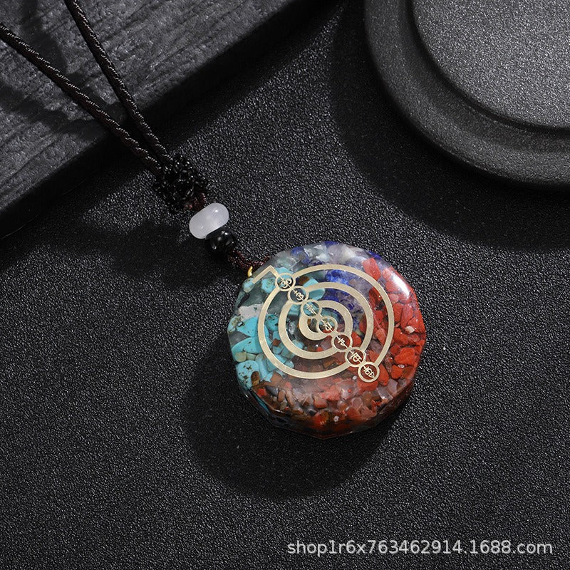 Chakra Orgonite Necklace - Balances Orgone Energy & EMF Protection