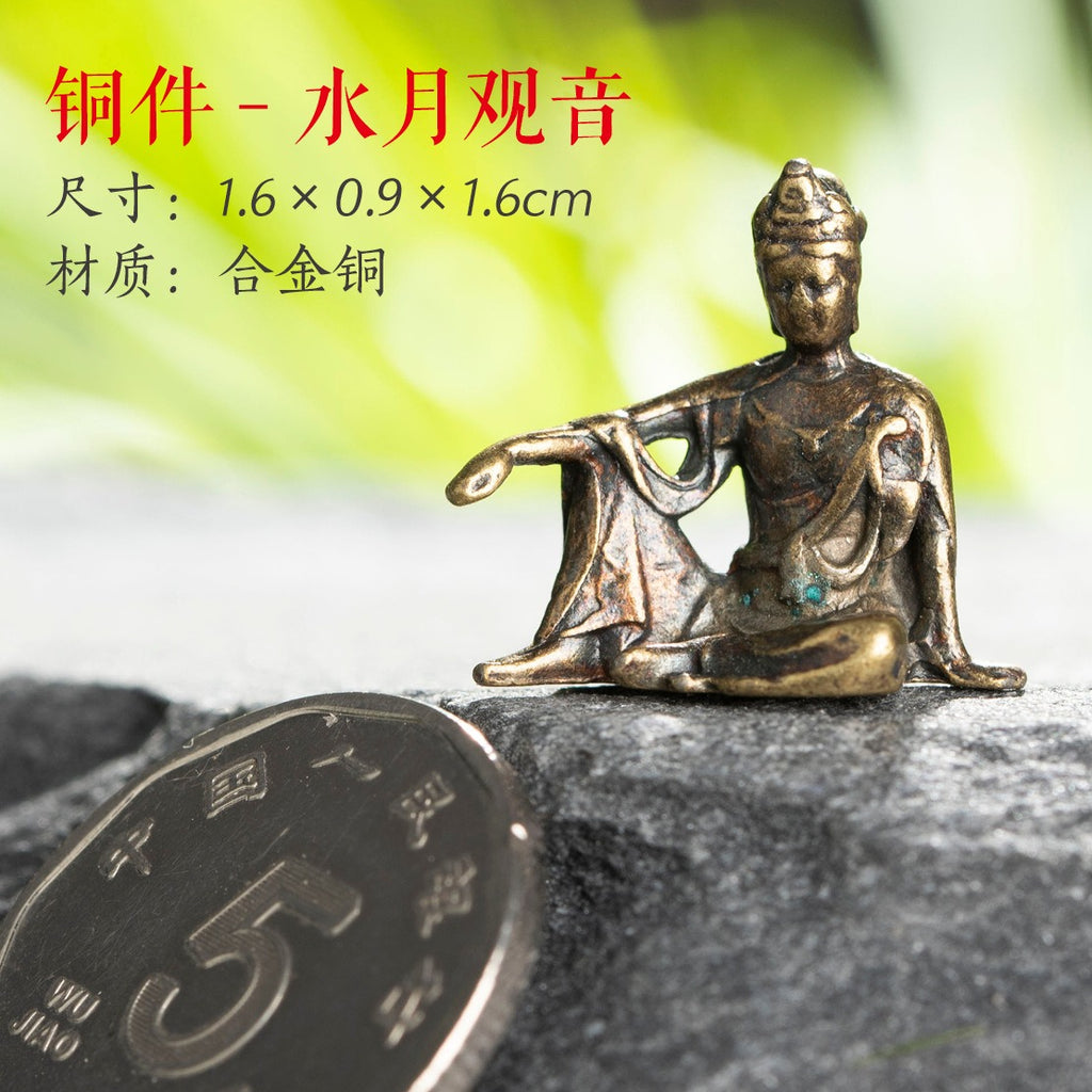 Mini Meditation Buddha Metal Monk Serenity Home Decoration
