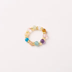 Natural Tridacna Stone Lovely Cat 14K Gold Plated Blessing Ring