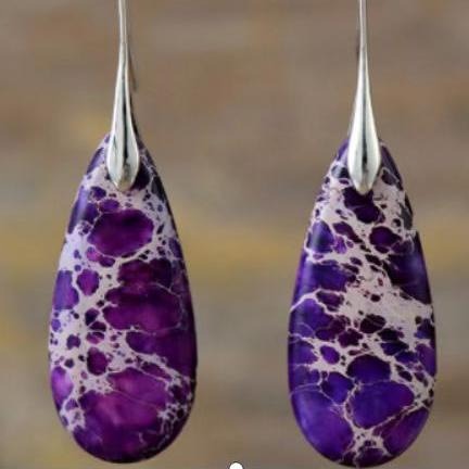 Emperor Stone Healing Crystal Earrings