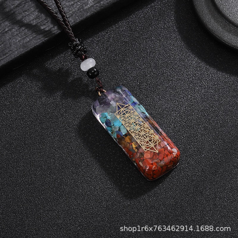Chakra Orgonite Necklace - Balances Orgone Energy & EMF Protection