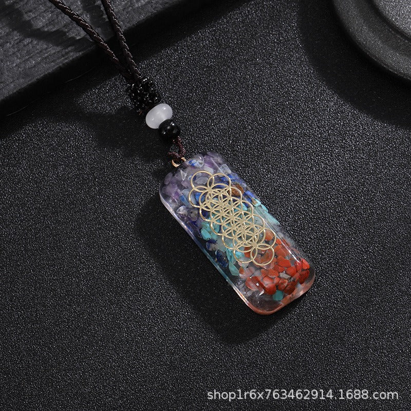 Chakra Orgonite Necklace - Balances Orgone Energy & EMF Protection