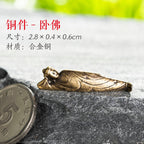 Mini Meditation Buddha Metal Monk Serenity Home Decoration