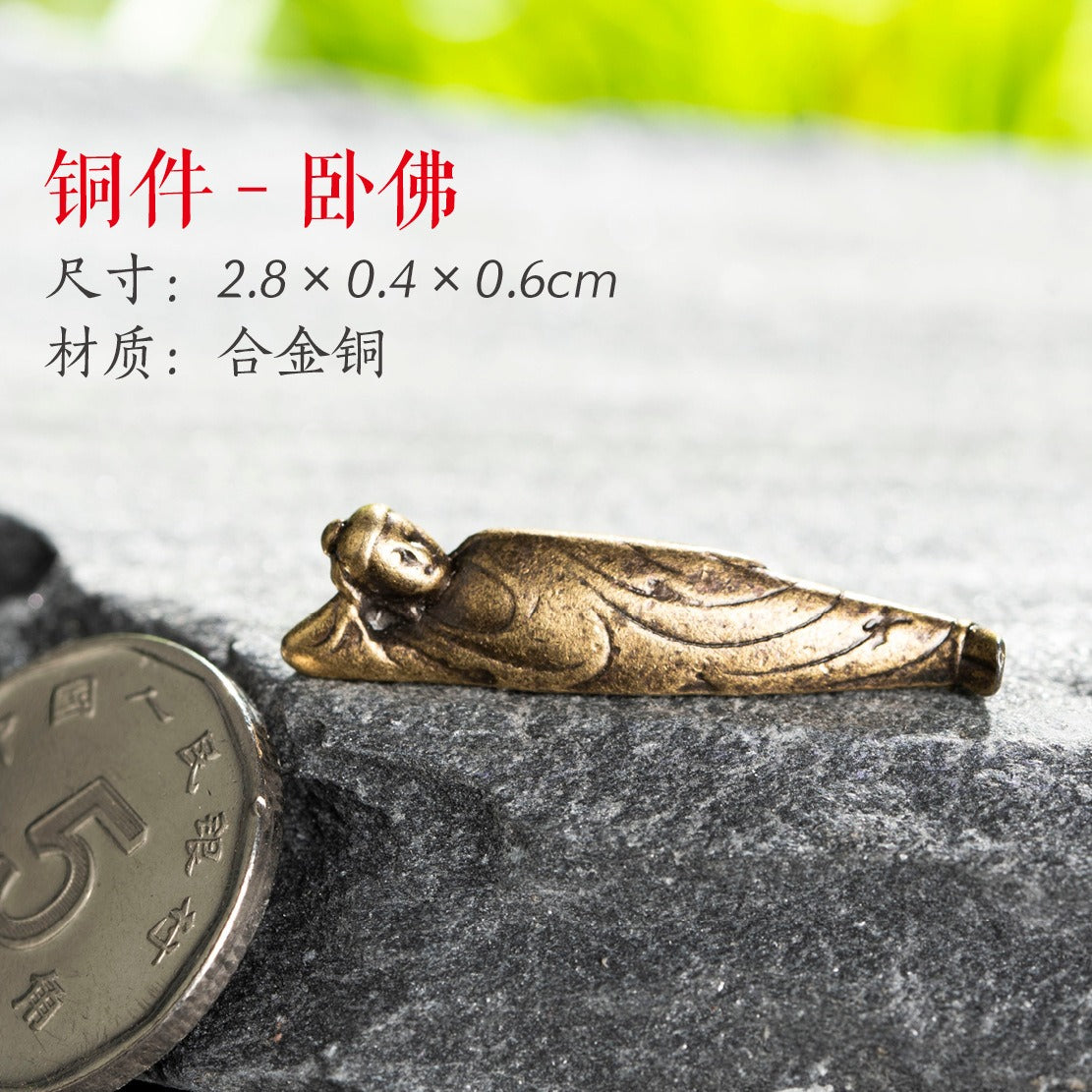 Mini Meditation Buddha Metal Monk Serenity Home Decoration