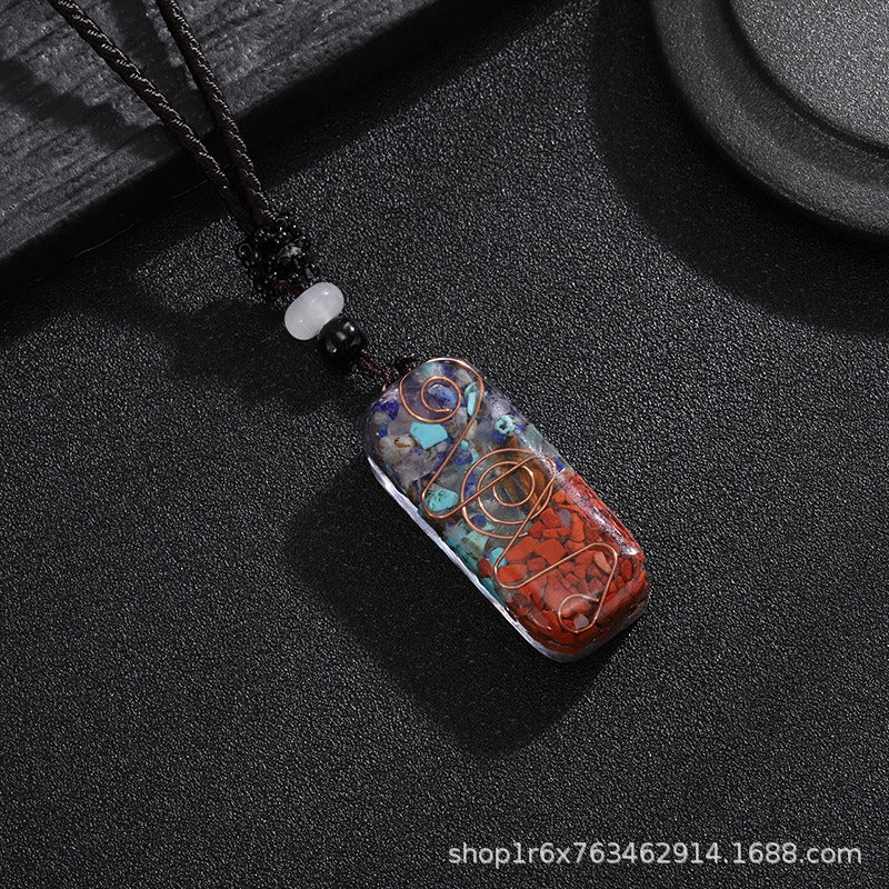 Chakra Orgonite Necklace - Balances Orgone Energy & EMF Protection