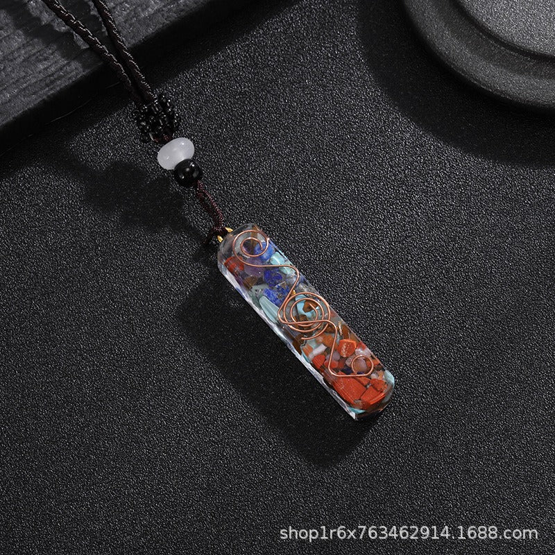 Chakra Orgonite Necklace - Balances Orgone Energy & EMF Protection