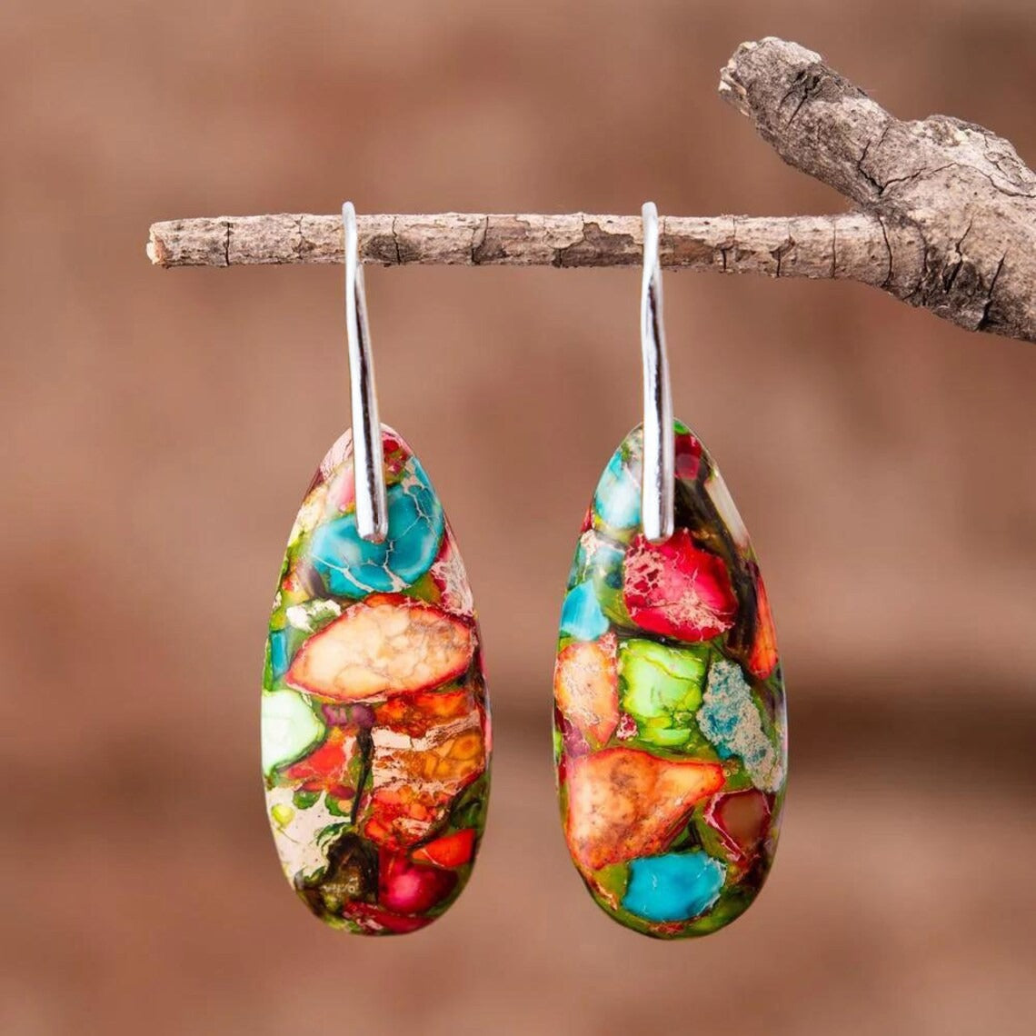 Emperor Stone Healing Crystal Earrings