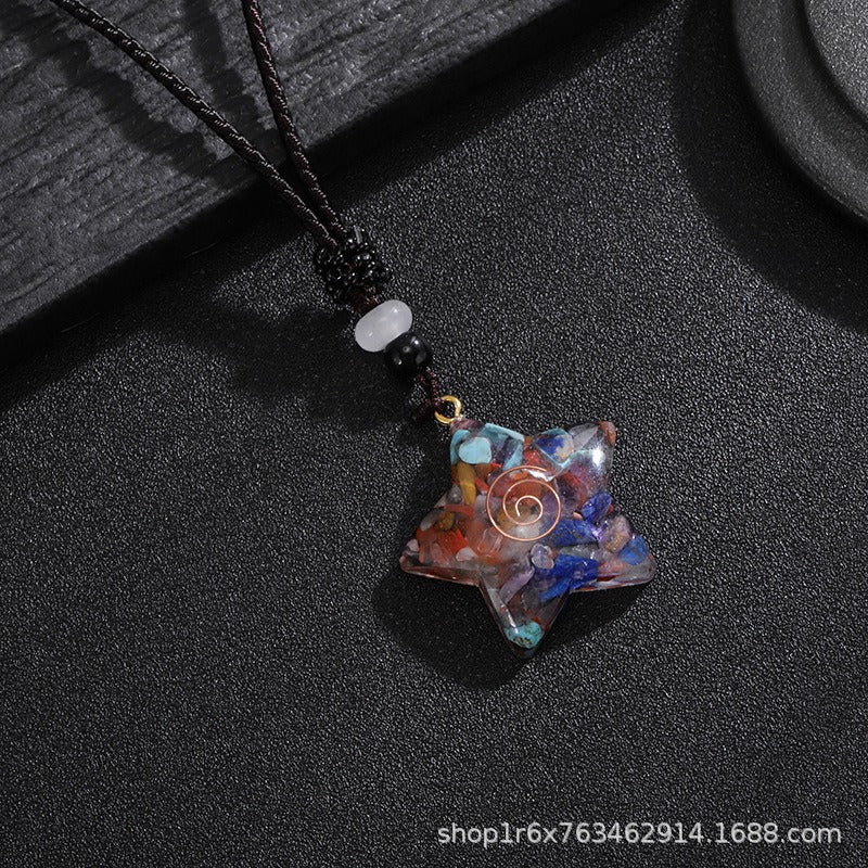 Chakra Orgonite Necklace - Balances Orgone Energy & EMF Protection