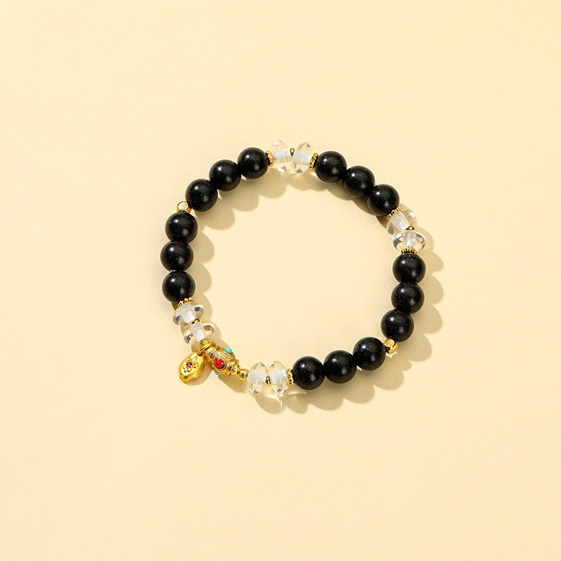 Black Dragon Resin Crystal Bracelet