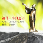 Mini Meditation Buddha Metal Monk Serenity Home Decoration