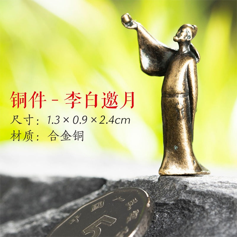Mini Meditation Buddha Metal Monk Serenity Home Decoration